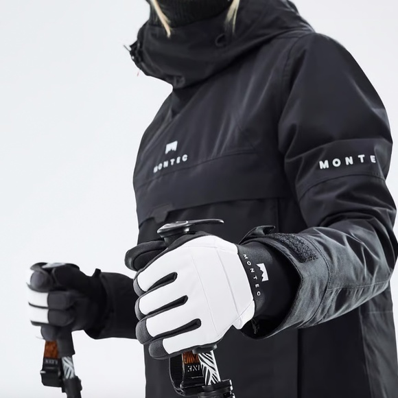 🖤❄️MONTEC Small Unisex Black White Snow gloves BRAND NEW❄️🖤 - Picture 6 of 13